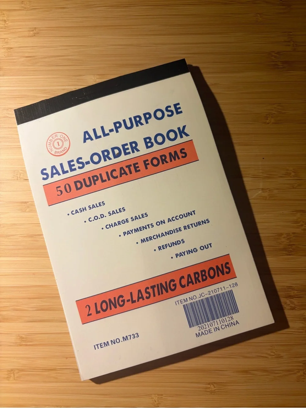 All-Purpose Sales-Order Book • Cream with Blue & Orange Accents